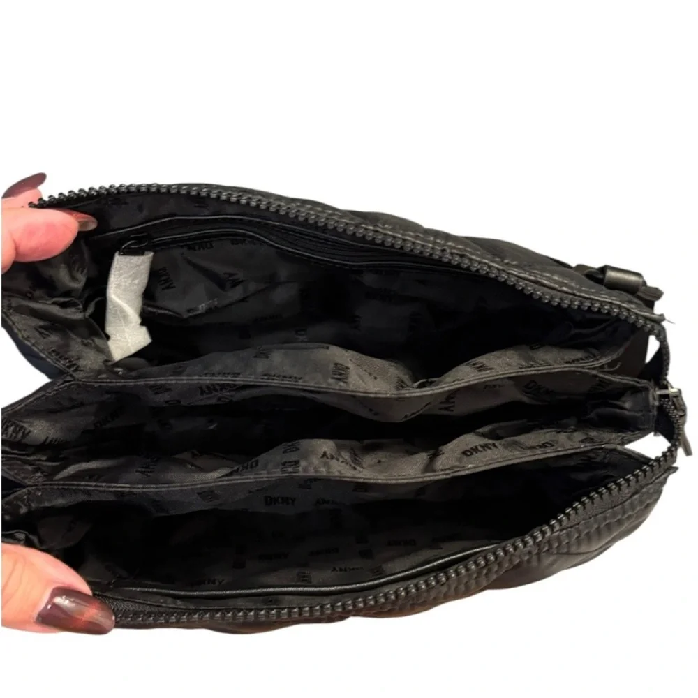 DKNY‎ Maya Metallic Black Quilted Bag